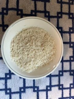 Basmati rice soaking in water for jeera rice