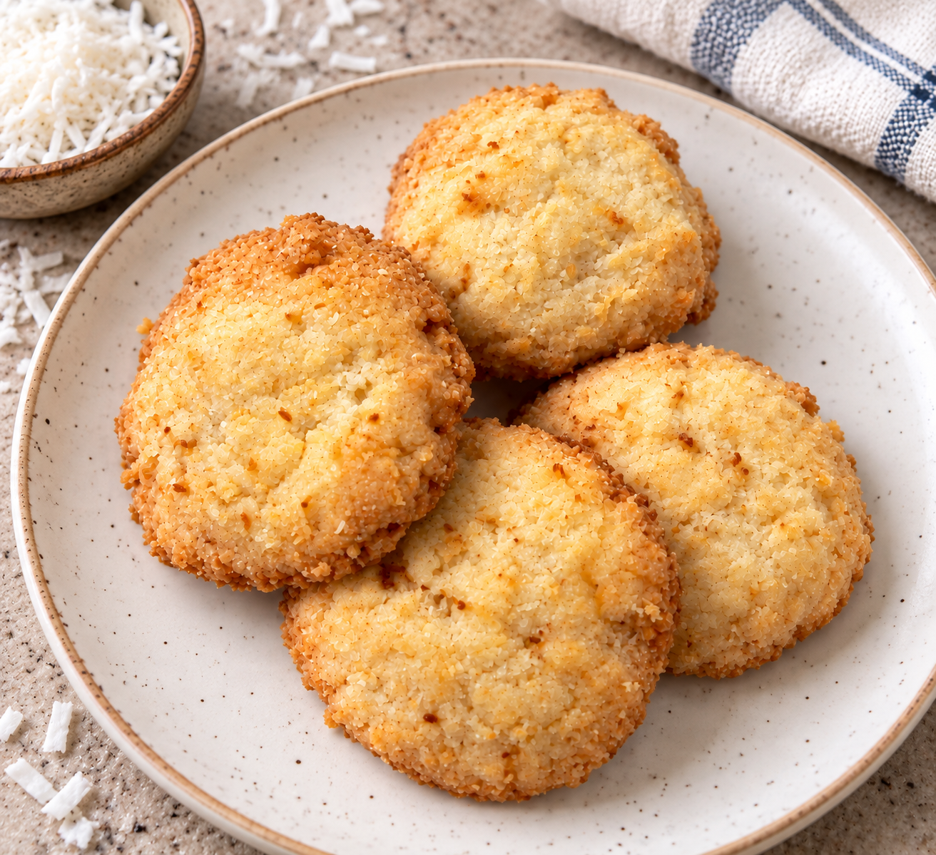 Easy 5-Ingredient Coconut Cookies (Eggless)